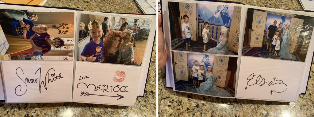 Disney World Review - authograph book