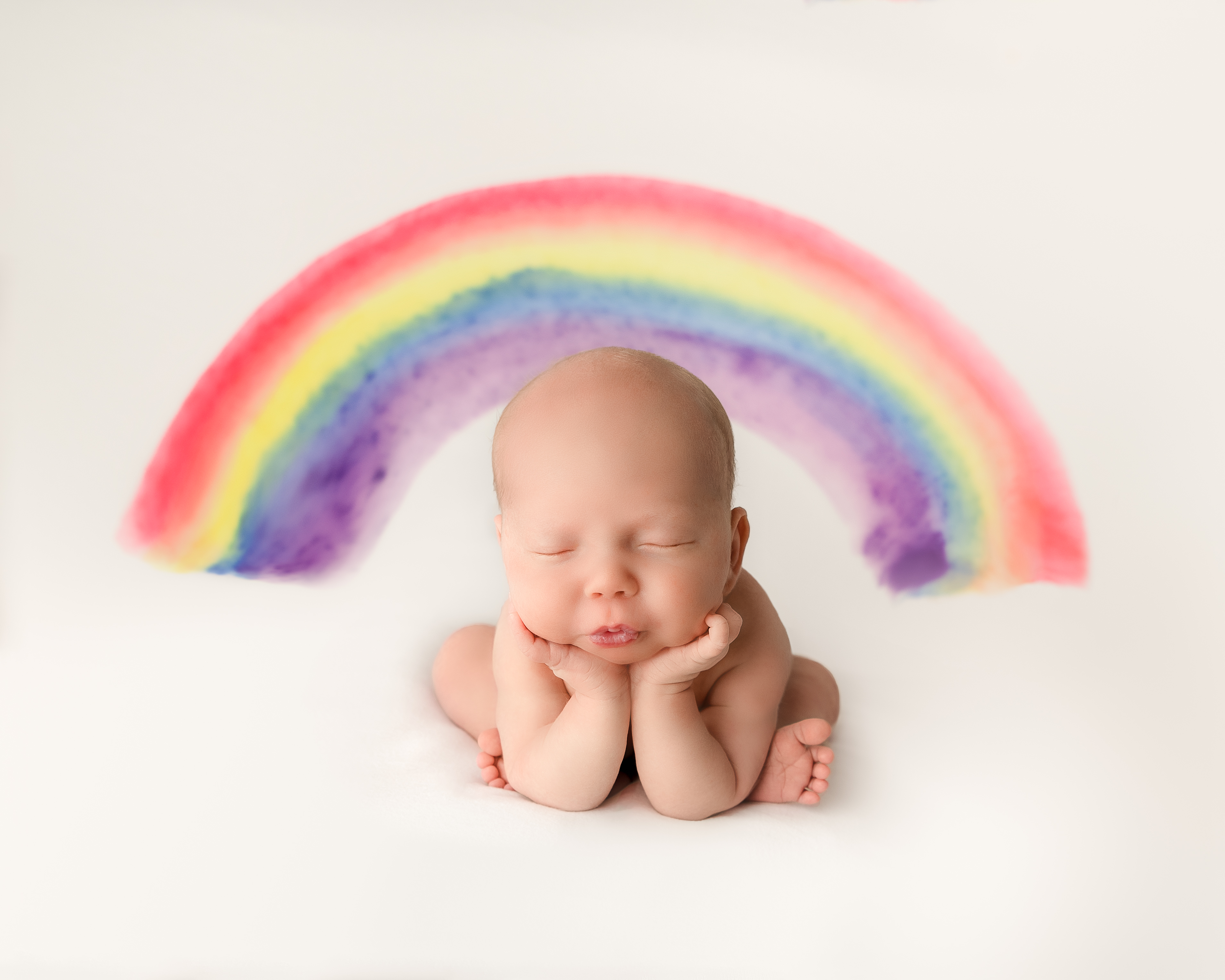 rainbow baby newborn session