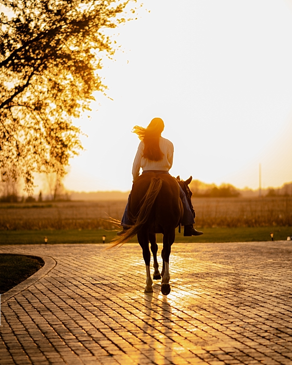 sunset horse riding in Ohio